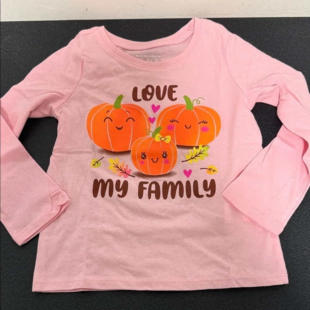 The Children's Place Pink Pumpkin Family Long Sleeve Tee